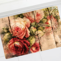 Schöne Rosen auf rustikalem Holz gemalt