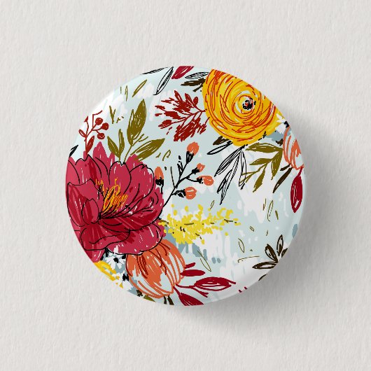 Schöne Rosen Button (Vorderseite)