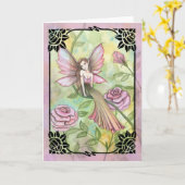 Schöne Rosen-feenhafte leere Gruß-Karte Karte (Gelbe Blume)