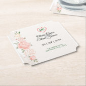 Schöne Rosen Florale Hochzeit Untersetzer (angewinkelt)