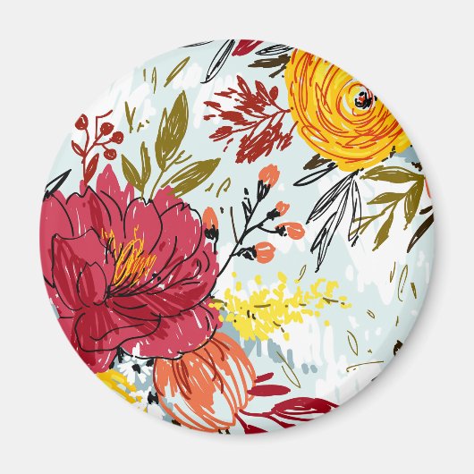 Schöne Rosen Magnet (Vorne)