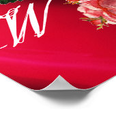 SCHÖNE ROSEN MIT INITIALEN POSTER (Ecke)