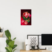 SCHÖNE ROSEN MIT INITIALEN POSTER (Heimbüro)
