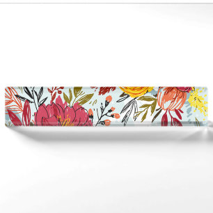 Schöne Rosen Namensplakette