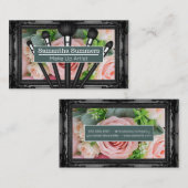 Schöne Rosen | Pinsel zusammenstellen Visitenkarte (Vorne/Hinten)