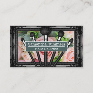 Schöne Rosen Pinsel zusammenstellen Visitenkarte