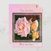 Schöne Rosen Postkarte (Vorne/Hinten)