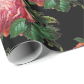 SCHÖNE ROSEN, schwarz Geschenkpapier (Rolleneckpunkt)