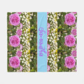 Schöne Rosen und Milchblumen Fleecedecke (Vorderseite (Horizontal))