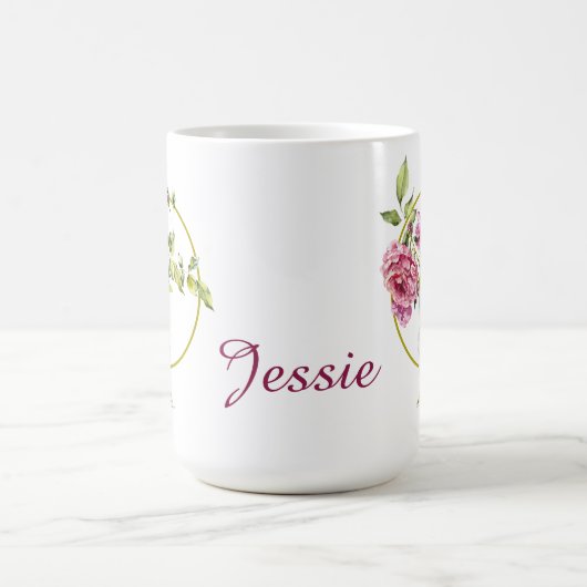 Schöne Rosen und Vase Kaffeetasse (Mittel)