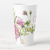 Schöne Rosen und Vase Milchtasse (Vorderseite)