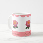 Schöne Rosenblume Kaffeetasse (Vorderseite Links)