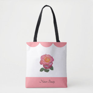 Schöne Rosenblume Natur Tasche