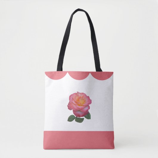 Schöne Rosenblume Tasche (Vorderseite)