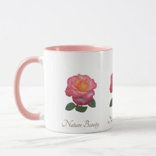 Schöne Rosenblume Tasse
