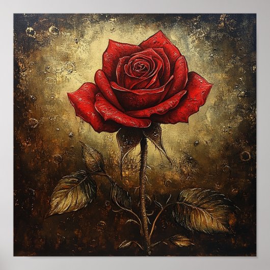Schöne Rosenblumen-Wandkunst Küsten-Dekor Poster (Vorne)