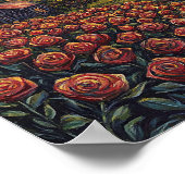 Schöne Rosenblumenkunst Gemütliches Zuhause Poster (Ecke)