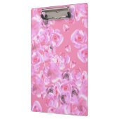 Schöne Rosenblüten Personalisiert Klemmbrett (Links)