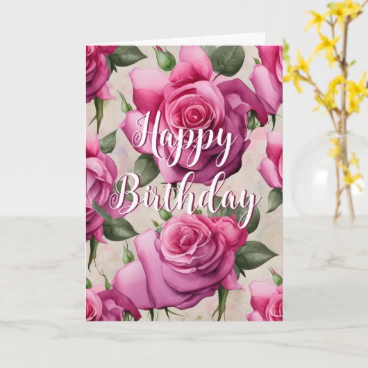 Schöne Rosenstätte Liebe Blumenfröhlichkeit Geburt Karte (Gelbe Blume)