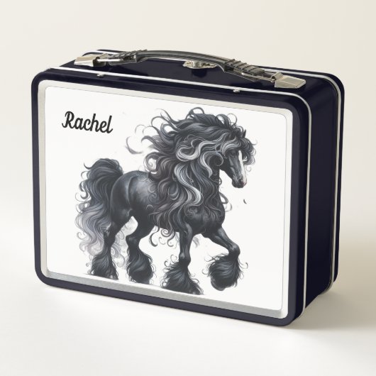 Schöne Ross Metal Lunch Box (Rückseite)