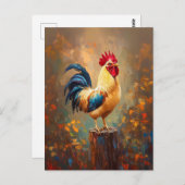 Schöne Roster-Malerei Postkarte (Vorne/Hinten)