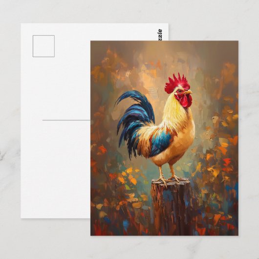 Schöne Roster-Malerei Postkarte (Vorne/Hinten)