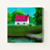 Schöne, rot-gedeckte Hütte am See Gäste Notizblock (Rückseite)