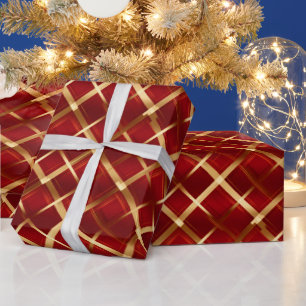 Schöne Rot/Gold Weihnachten Geschenkpapier