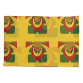 Schöne Rot Golden Green Neueste Design Queen Size Kissenbezug (Rückseite-Links)