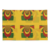 Schöne Rot Golden Green Neueste Design Queen Size Kissenbezug (Rückseite-Rechts)