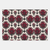 Schöne Rot-Gotik-Rose Geschenkpapier Set (Vorderseite 3)