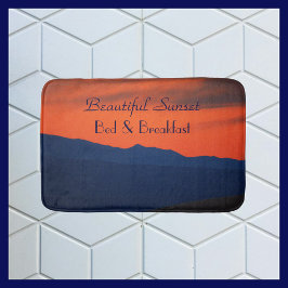 Schöne Rot-Sonnenuntergang Bed and Breakfast Plush Badematte