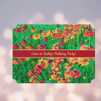 Schöne Rot und Gold Helenium Geburtstagsparty