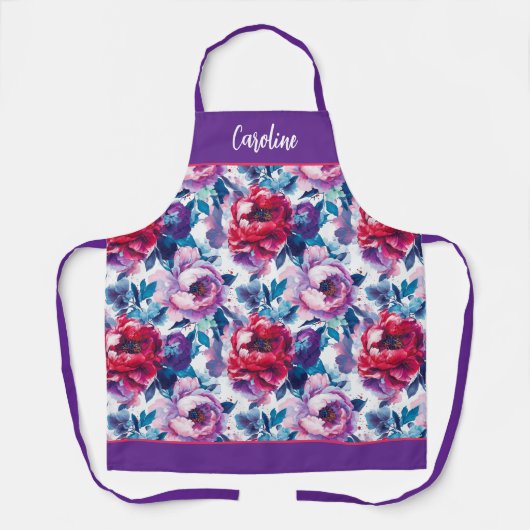 Schöne Rot- und Rosatöne Schürze (Vorderseite)