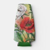 Schöne Rot Weiße Mohnflasche Cooler Flaschenkühler (Vorderseite)