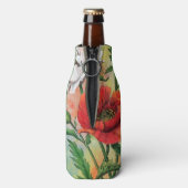 Schöne Rot Weiße Mohnflasche Cooler Flaschenkühler (Flasche Rückseite)