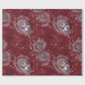 Schöne rot-weiße Perlenschnecke Geschenkpapier (Flach)