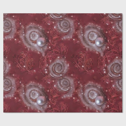 Schöne rot-weiße Perlenschnecke Geschenkpapier (Flach)
