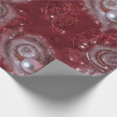 Schöne rot-weiße Perlenschnecke Geschenkpapier (Ecke)