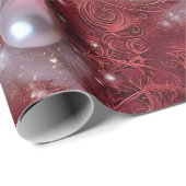 Schöne rot-weiße Perlenschnecke Geschenkpapier (Rolleneckpunkt)