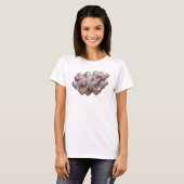 Schöne rote ABSTRACT ART Statement T-Shirt (Vorne ganz)