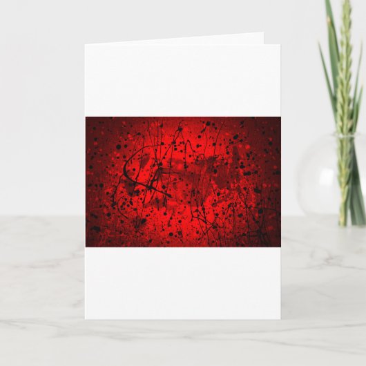 Schöne rote abstrakte Kunst-Spritzer Feiertagskarte (Vorderseite)