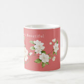 Schöne rote Apfelblütenfrucht Kaffeetasse (VorderseiteRechts)
