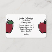 Schöne rote Apple-Visitenkarte Visitenkarte (Vorderseite)