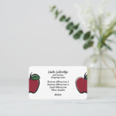 Schöne rote Apple-Visitenkarte Visitenkarte (Stehend Vorderseite)
