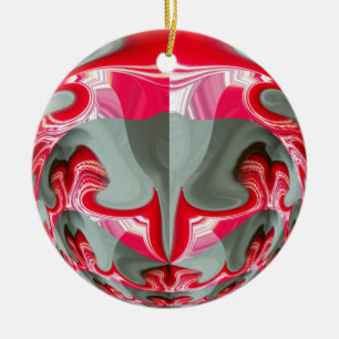 Schöne rote Asche graue geometrische Motiv-Kunstge Keramikornament