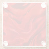 Schöne rote Ästhetik Glasuntersetzer (Rückseite)
