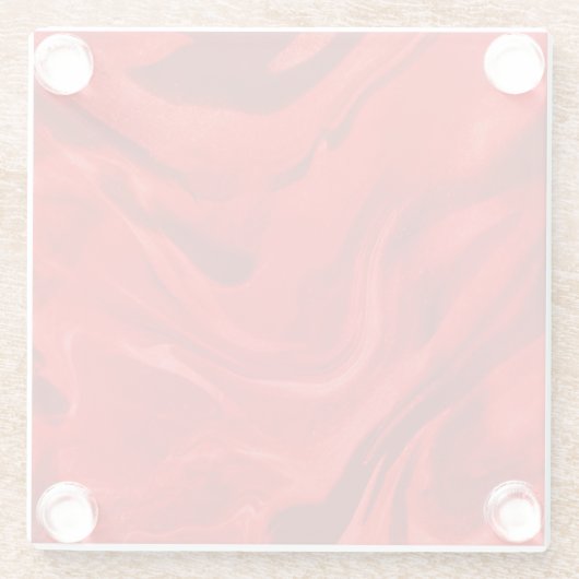 Schöne rote Ästhetik Glasuntersetzer (Rückseite)