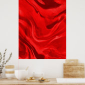 Schöne rote Ästhetik Poster (Küche)