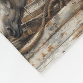 Schöne Rote Barnenstrabe Holzrahmen Fleecedecke (Ecke)